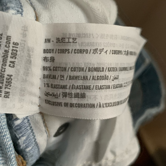 Abercrombie & Fitch The 90’s Straight Ultra High Rise Criss Cross Waist Size 30 - Picture 5 of 6